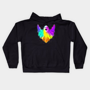 LGBTQ Colorful Happy Ghost Halloween Kids Hoodie